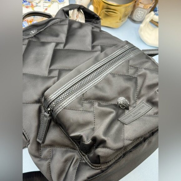 🆕 KURT GEIGER LONDON 🧿 NWOT Recycled Nylon Drench Zip Backpack, Black Nylon - Picture 11 of 16